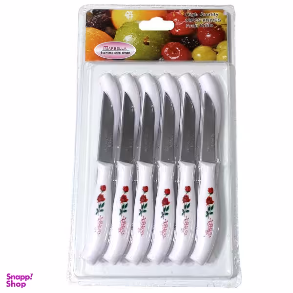 کارد میوه خوری ماربلا مدل roz بسته 12 عددی