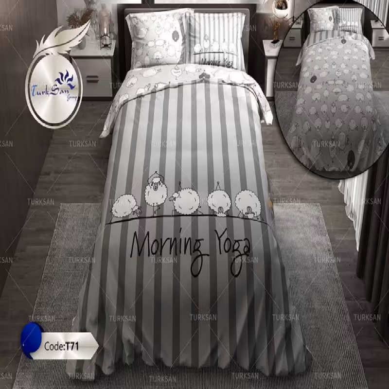 سرویس روتختی ترکسان کد T-71 یکنفره 4 تکه دو رو 