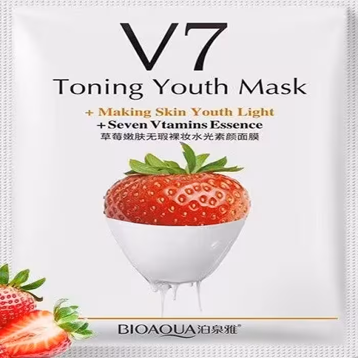  ماسک صورت بایو آکوا مدل توت فرنگی وزن 30 گرم 