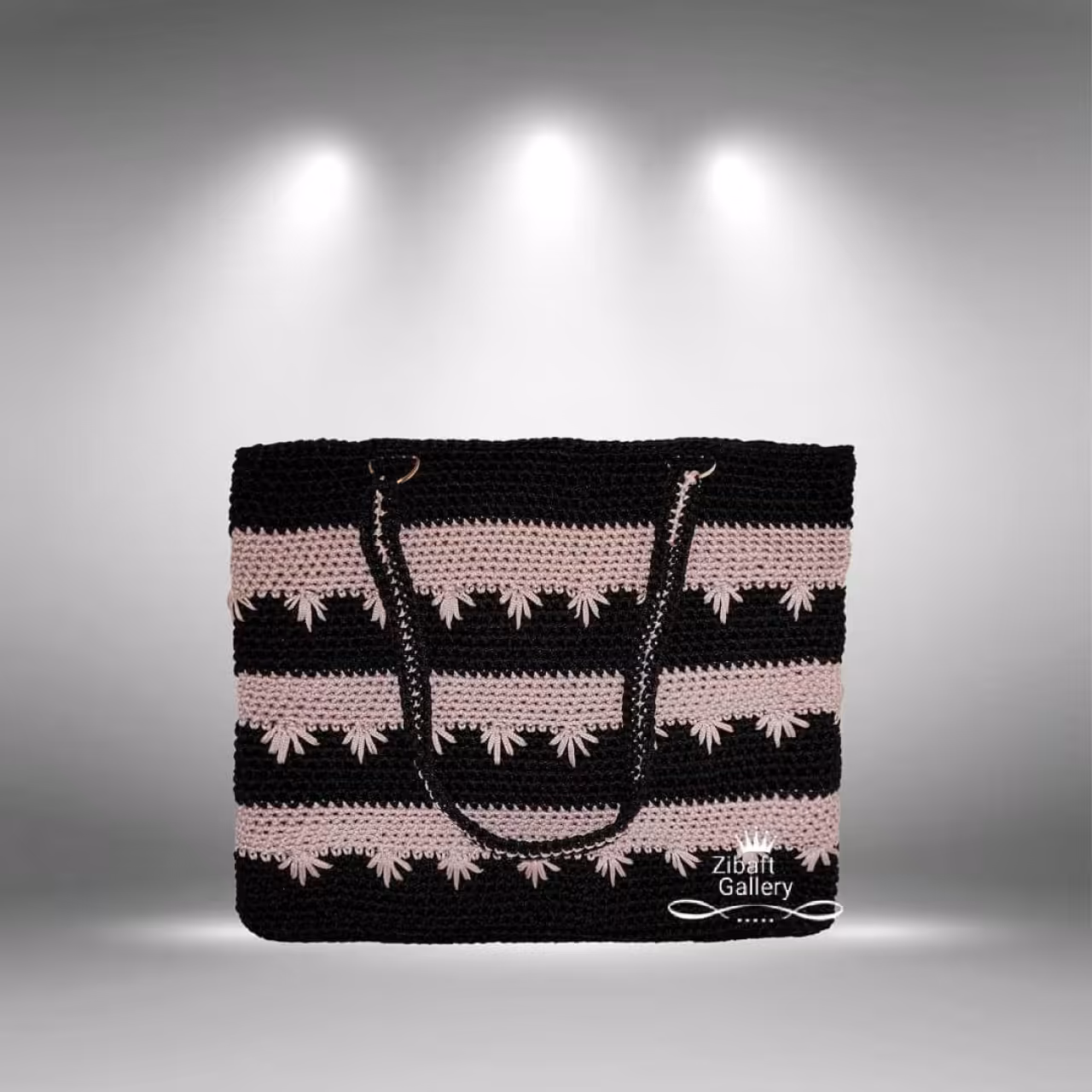 کیف مکرومه دستبافت طرح درنیکا