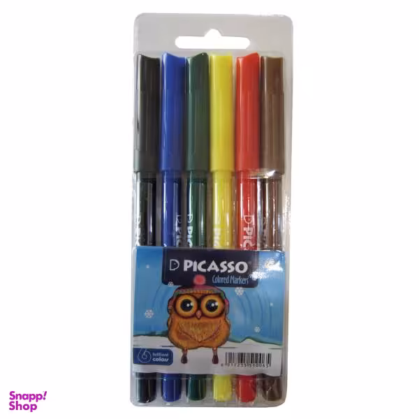 ماژیک رنگ آمیزی 6 رنگ پیکاسو مدل FINE TIP