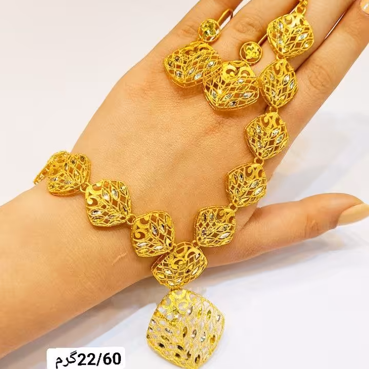 گردنبند و گوشواره نقره 8