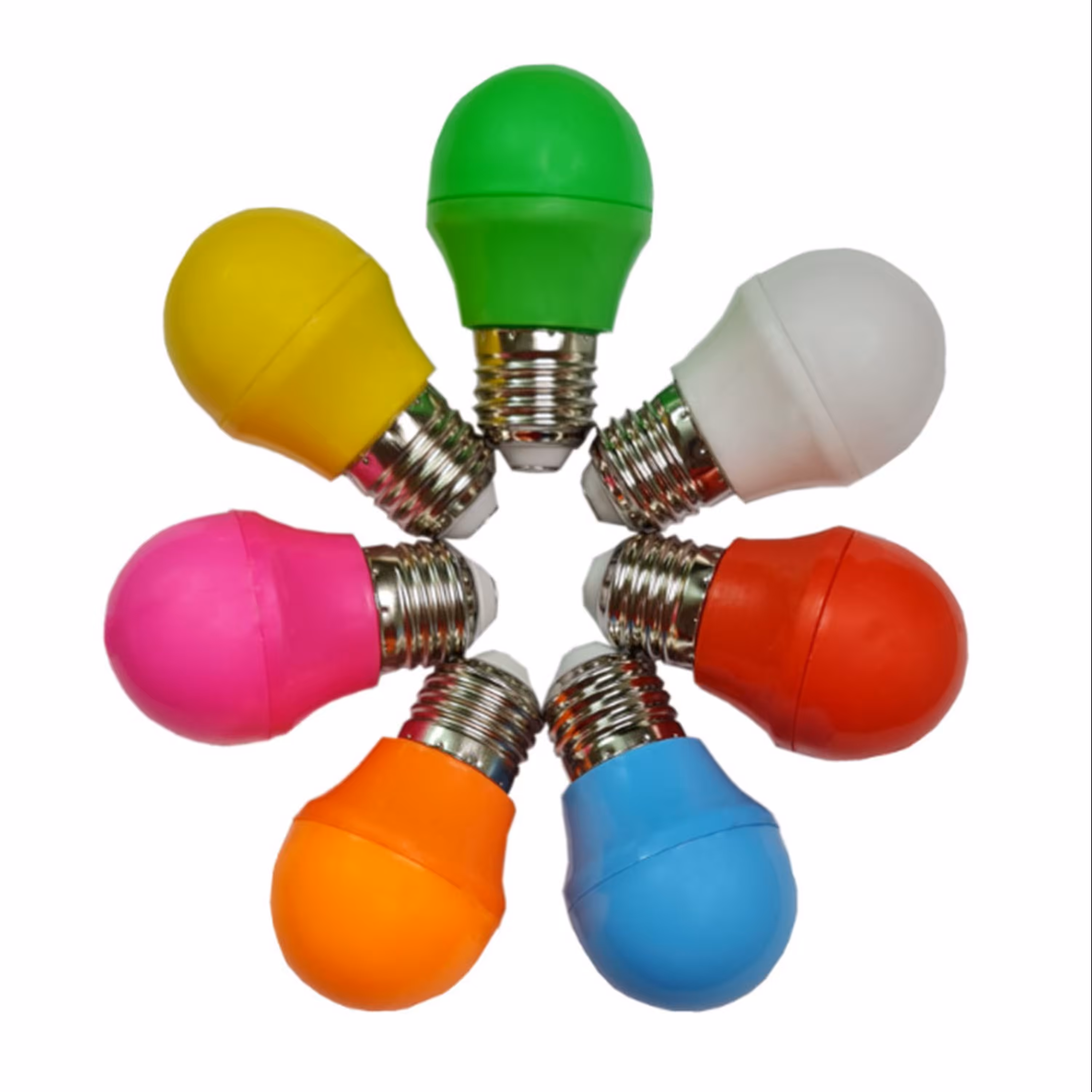 چراغ خواب مدل پاور 3 وات پایه رنگی مجموعه 7 عددی