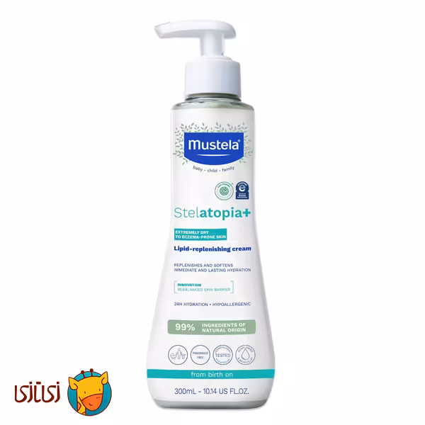 کرم مرطوب کننده پوست نوزاد موستلا Mustela مدل استلاتوپیا 300 میلی لیتر