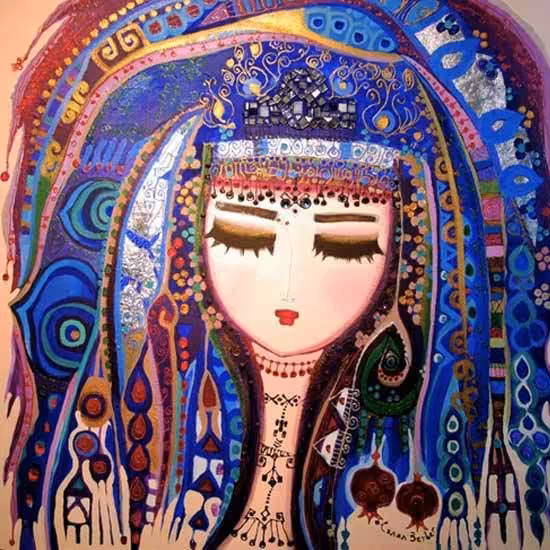 تابلو کاشی خواب آبی