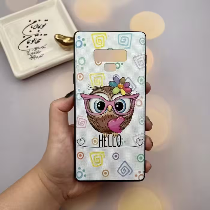 قاب گوشی Galaxy Note 9 سامسونگ دور ژله ای طرح برجسته فانتزی مدل جغد کد 88507