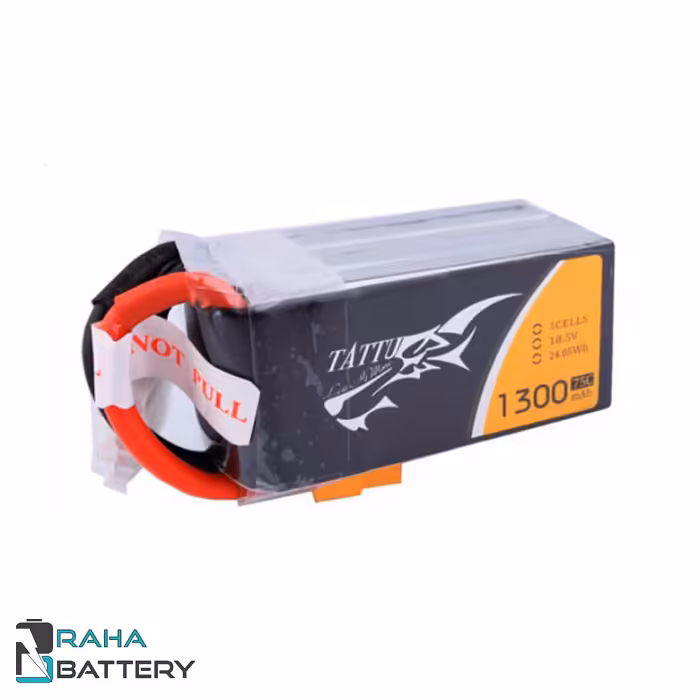 باتری لیتیوم پلیمر 5 سل TATTU 1300mAh 75C