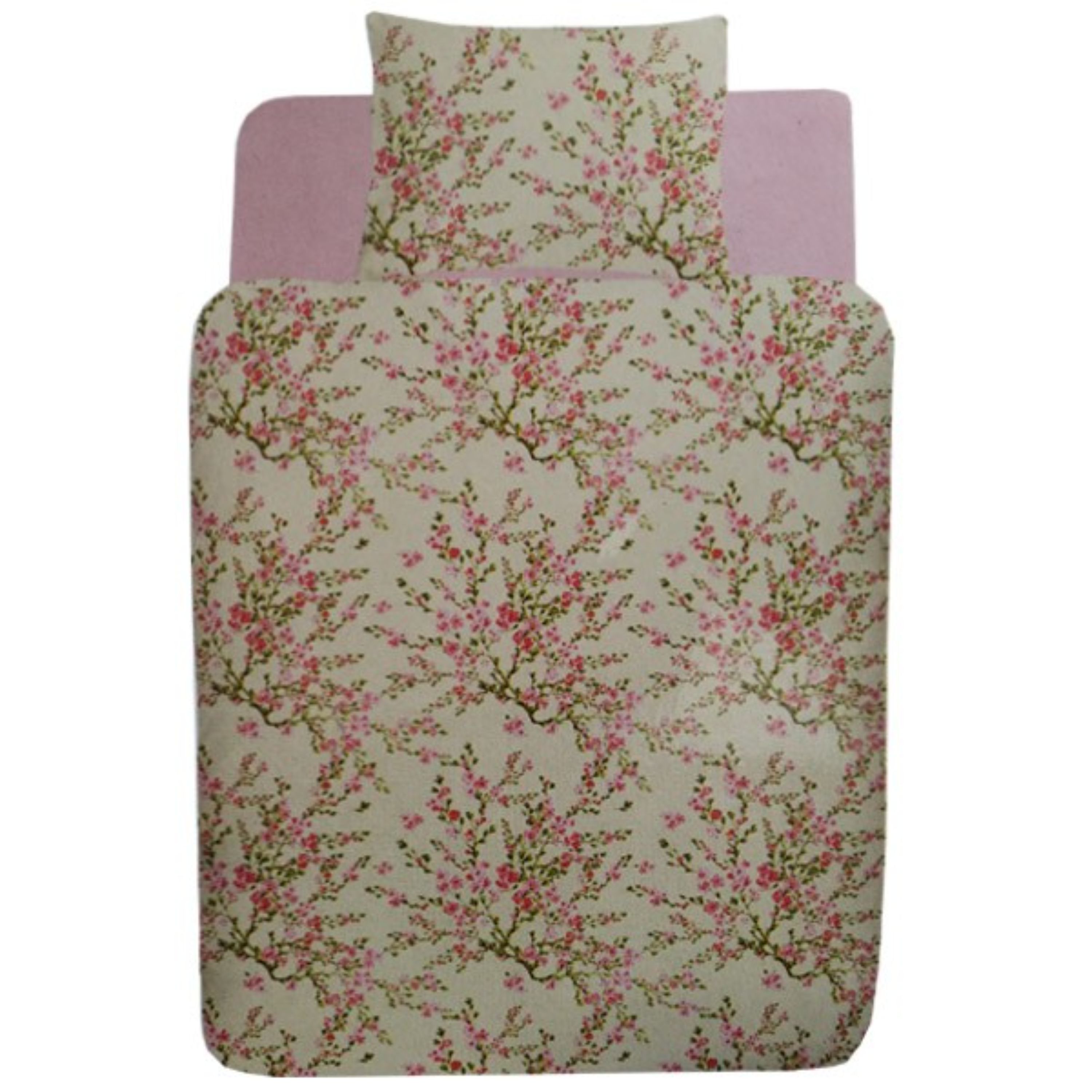 سرویس ملحفه وارل مدل Bahar یک نفره 3 تکه صورتی