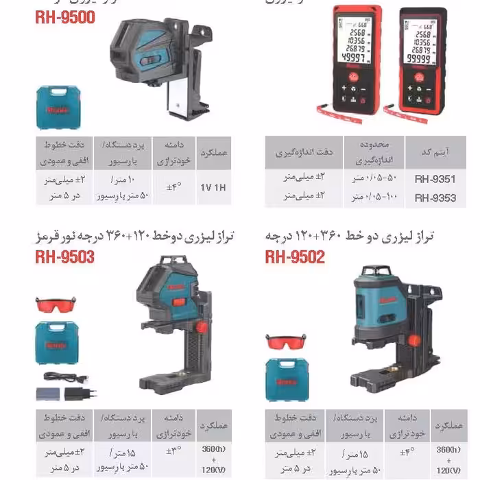 تراز لیزری‌ مدل 9503  رونیکس 
