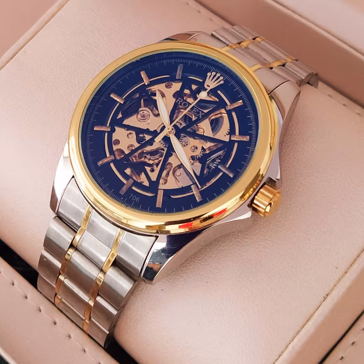 ساعت رولکس اتوماتیک موتور باز طرح صفحه خاص