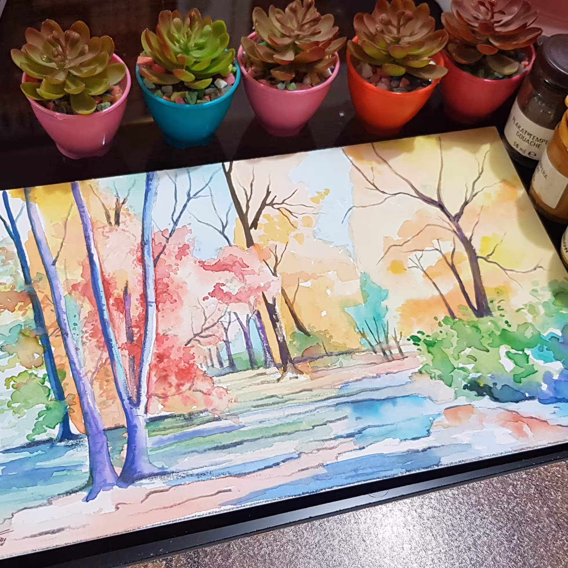 نقاشی ابرنگ منظره