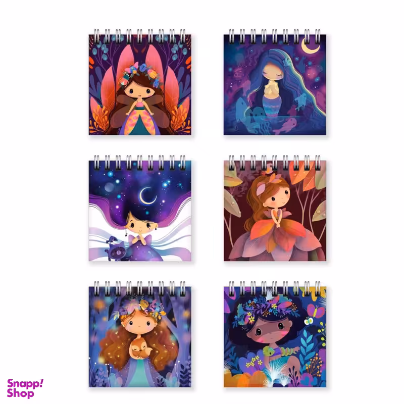دفترچه یادداشت طرح دخترانه فانتزی کد 86693001 مجموعه 6 عددی