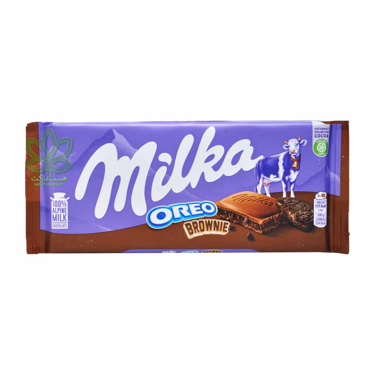 شکلات شیری با براونی اوریو 100 گرم میلکا - milka