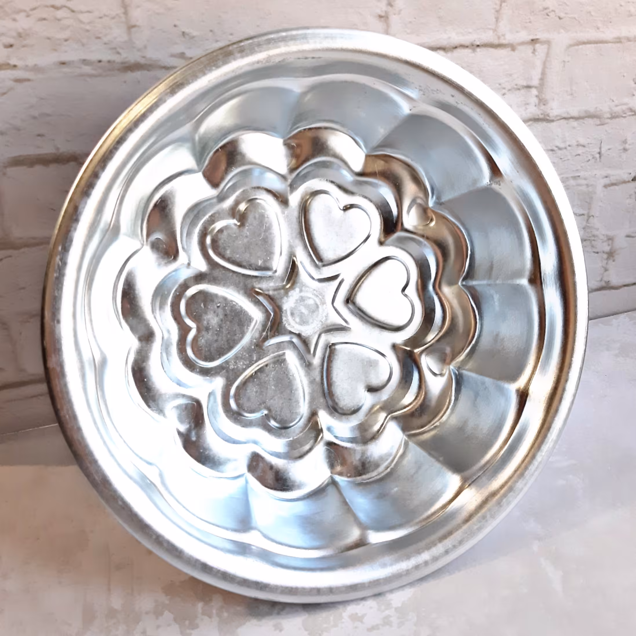 قالب کیک آلومینیوم گرد طرح قلب 24 سانت