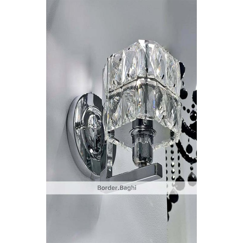 چراغ دکوراتیو  مدل الماس نقره ای کریستال