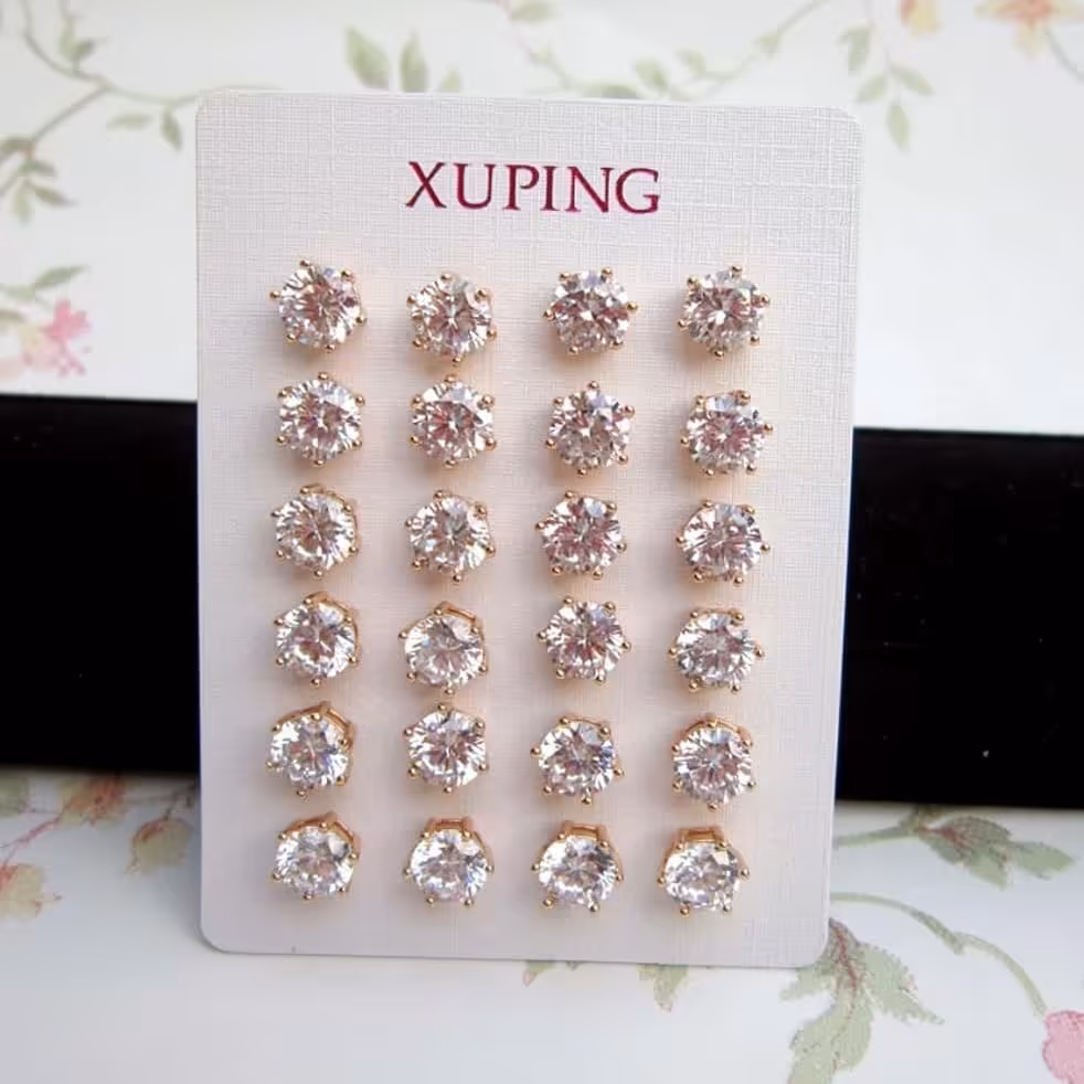 گوشواره میخی برندژوپینگ آبکاری طلای 18عیارکاملارنگ ثابت کد1