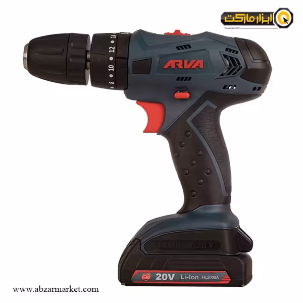 دریل شارژی چکشی آروا لیتیوم 20 ولت مدل 5853