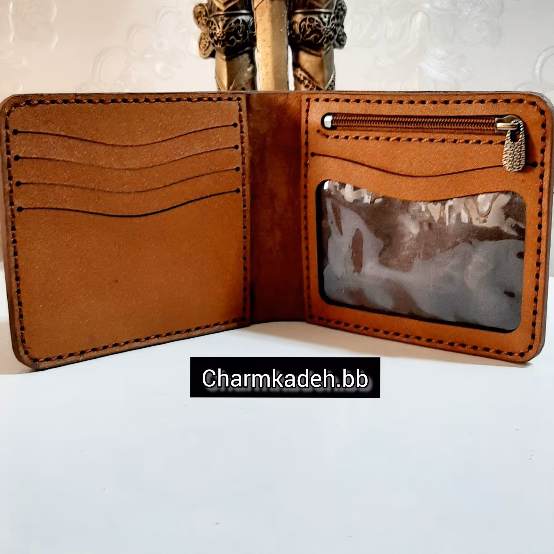 کیف جیبی چرم طبیعی دست دوز