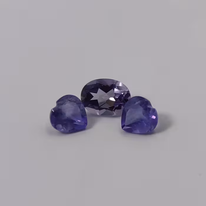 نیم ست نگین سنگ آمیتیست معدنی برزیل