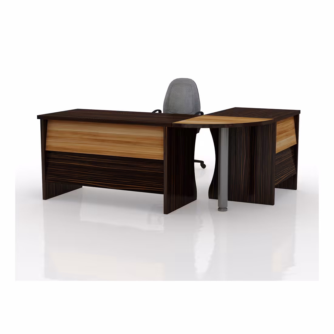 میز کارشناسی با صندوق سه کشو مدل 1051 آده چوب