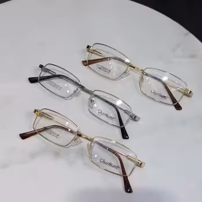عینک فریم طبی مردانه چارمنت تیتانیوم منعطف در دو سایز عینک فریم طبی