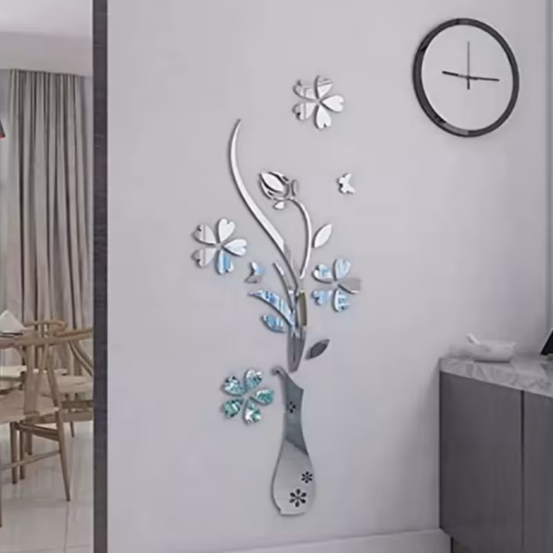 آیینه پلکسی گل و گلدان