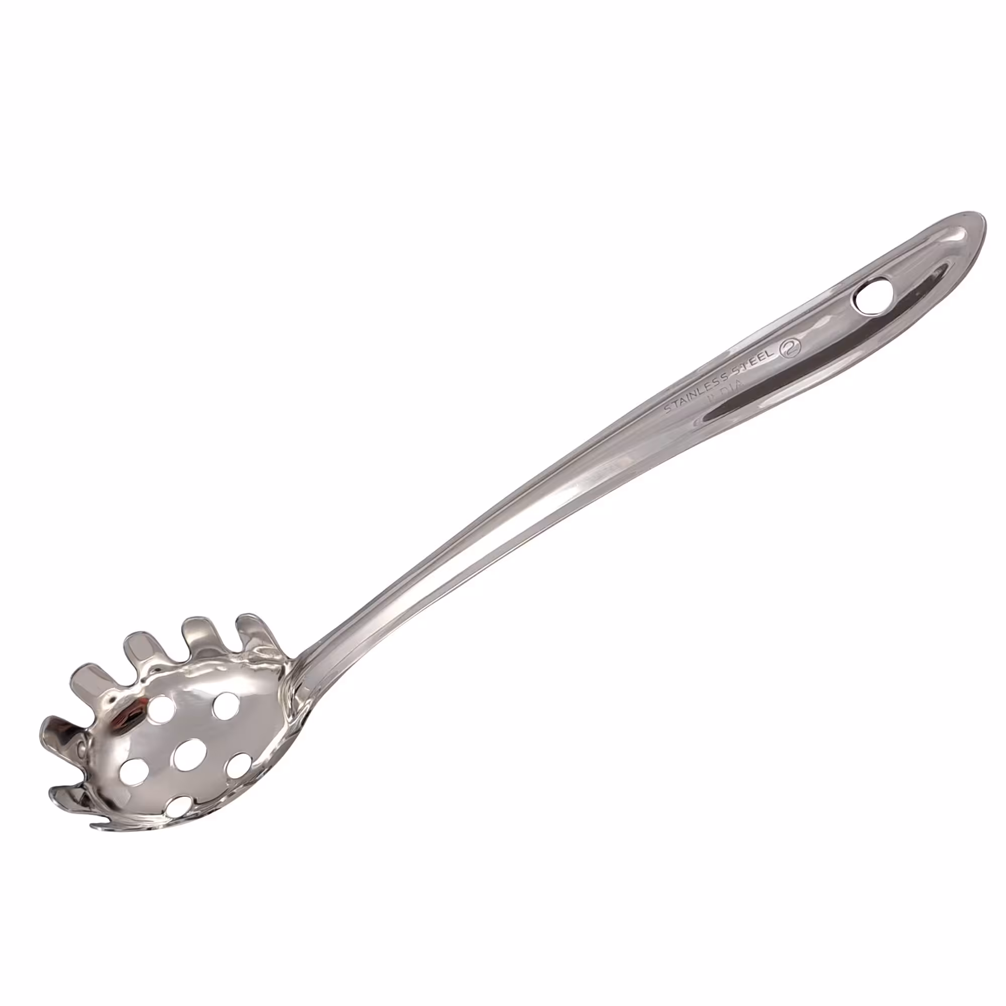 ملاقه ماکارونی سوراخ دار استیل ساخت هند