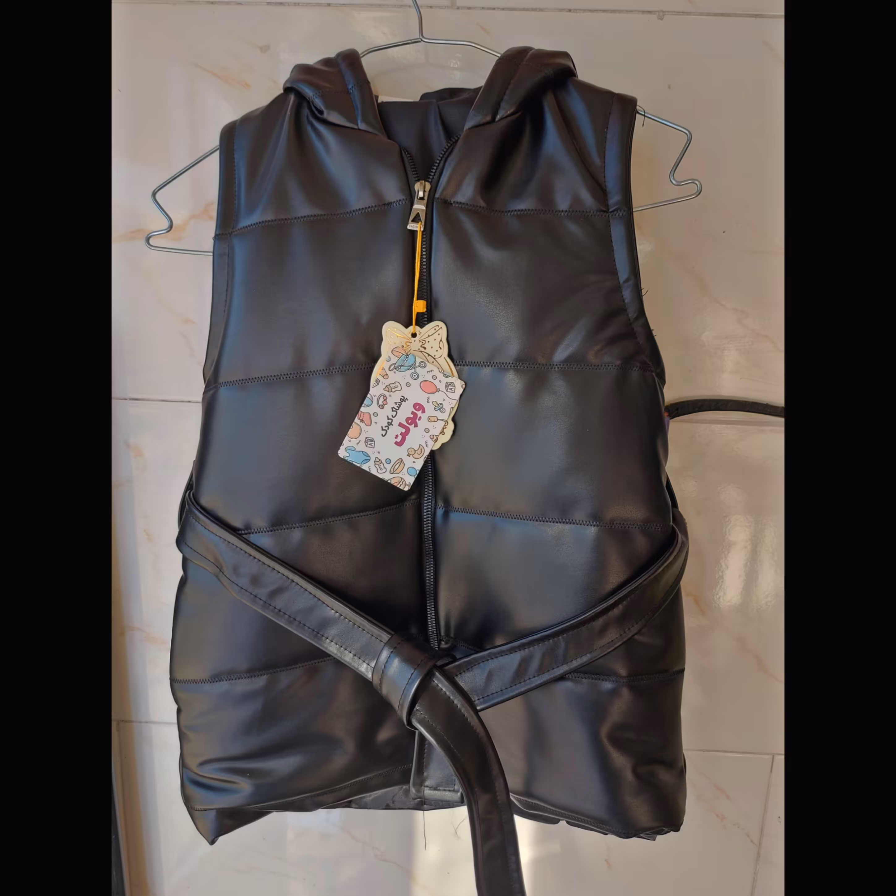 پافر چرمی دخترانه 