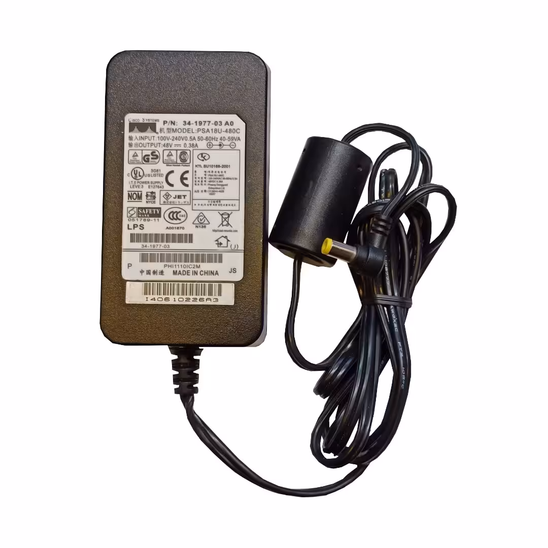آداپتور 48 ولت 380 میلی آمپر رومیزی با کابل برق