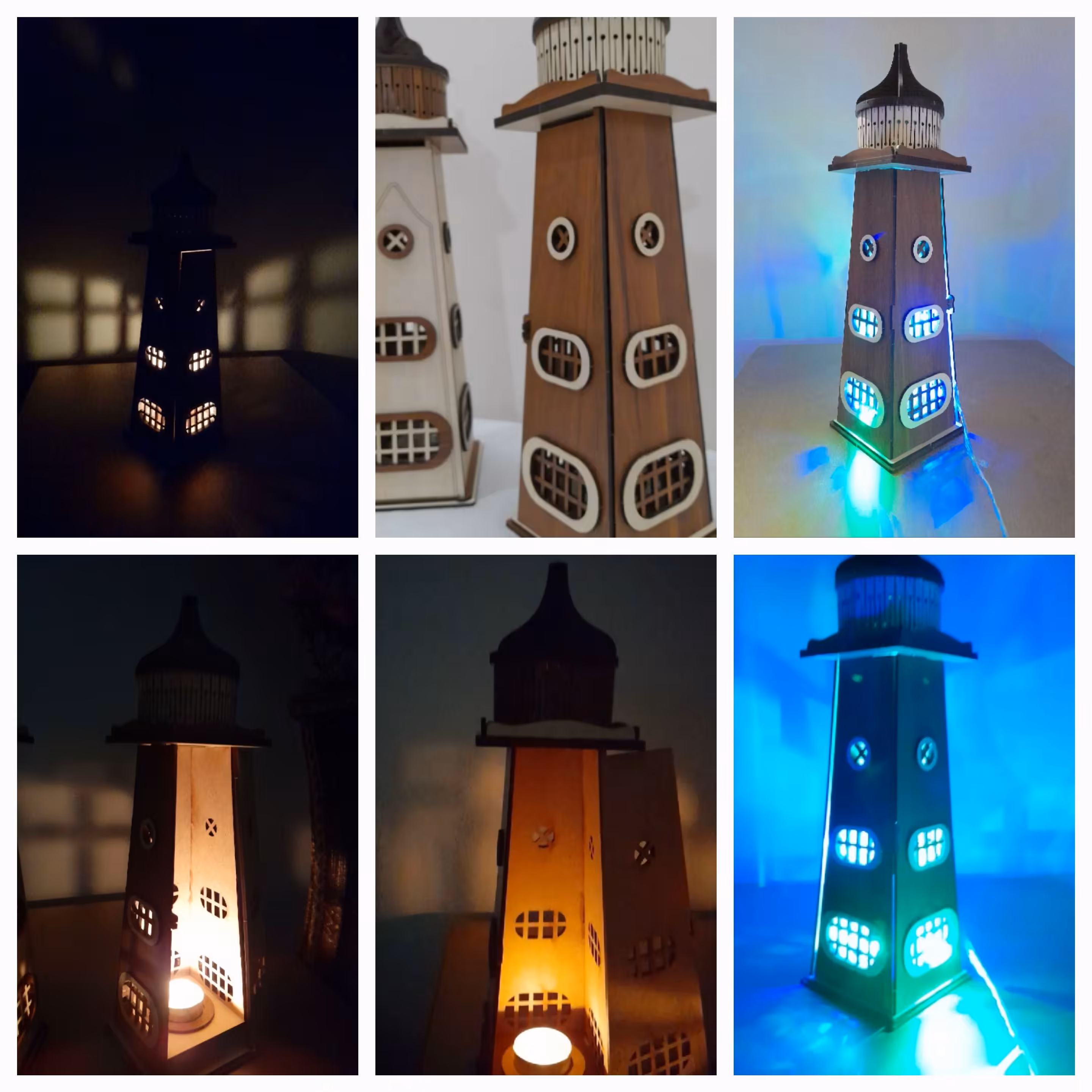 جاعودی چوبی طرح فانوس دریایی شیک و زیبا