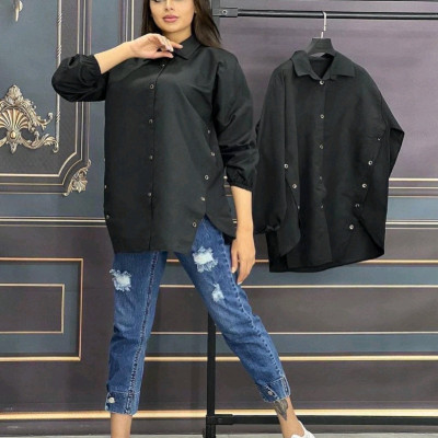 مانتو اسپرت زنانه داکرون مدل مانتو بغل دکمه524