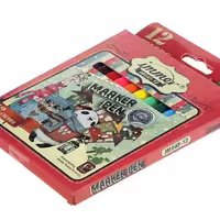 ماژیک  رنگ آمیزی 12 رنگ ایمر ارزانی باران تحریر