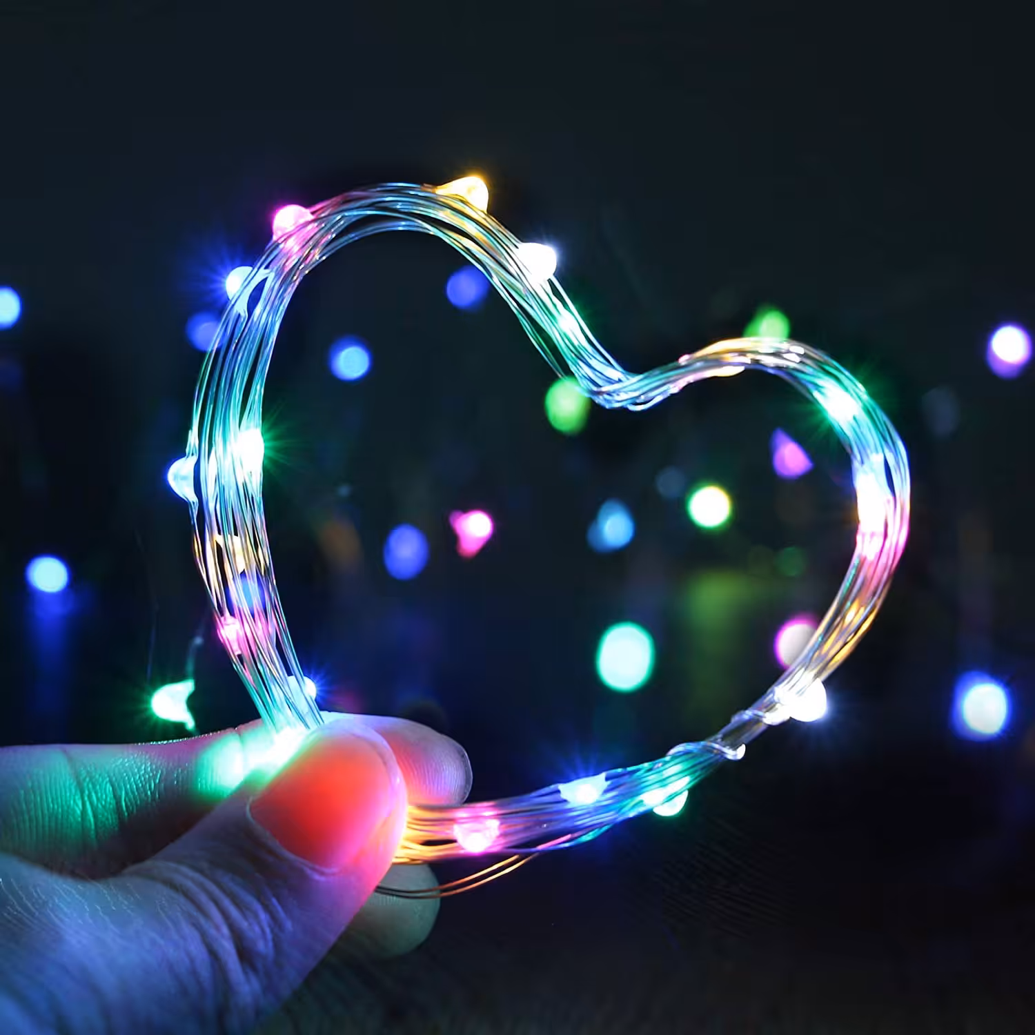 ریسه مفتولی ده متری رنگ مولتی دارای کنترل از دار دور   USB 