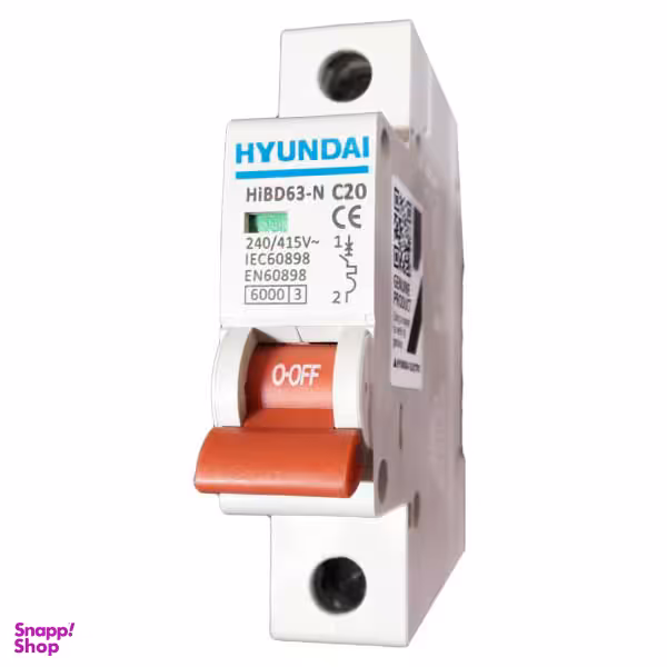 فیوز مینیاتوری تک فاز 20 آمپر هیوندای مدل C20