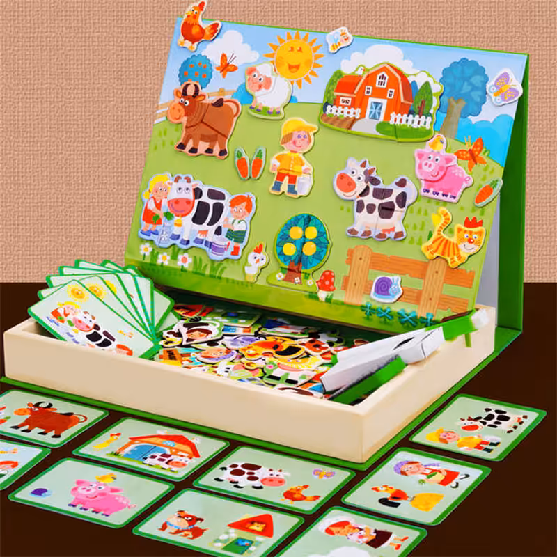 پازل مگنتی وایت برد مدل مزرعه  کد JHTOY233