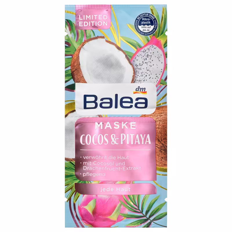 ماسک صورت باله آ مدل cocos & pitaya حجم 8 میلی لیتر بسته 2 عددی