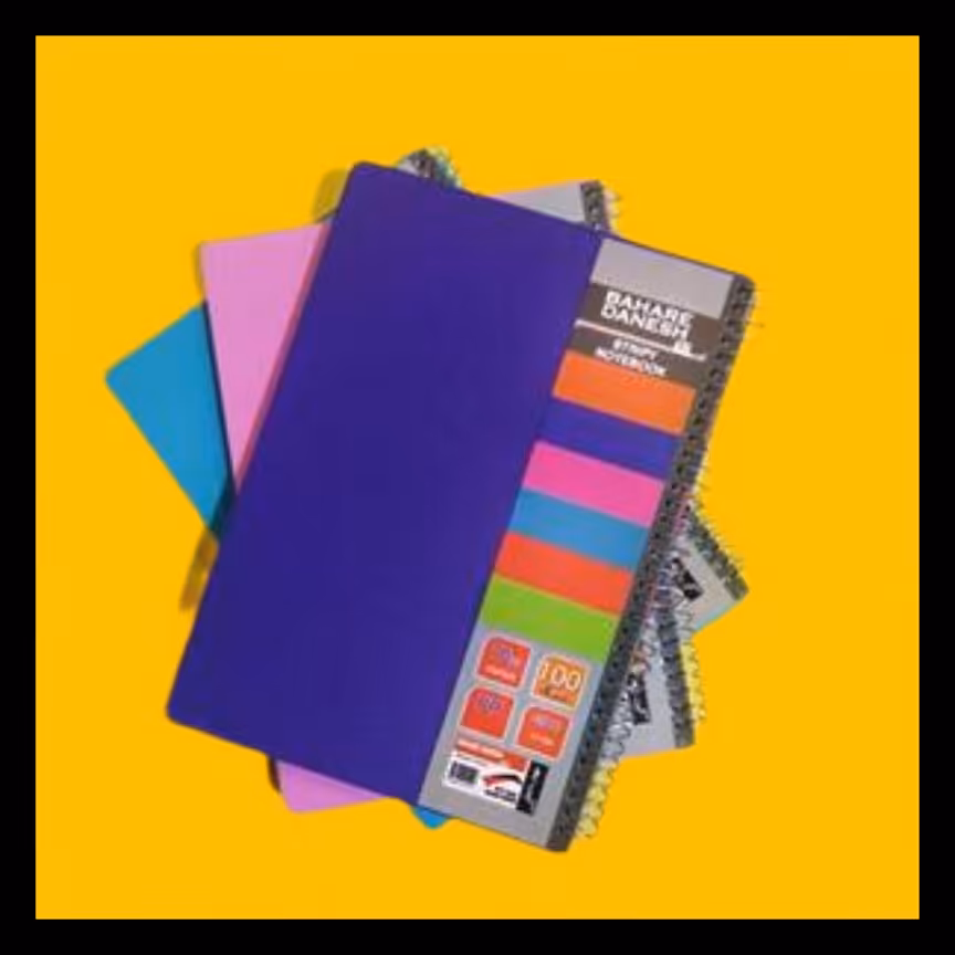 دفتر 100 برگ سیمی جلد طلقی بهار دانش 12 جلدی