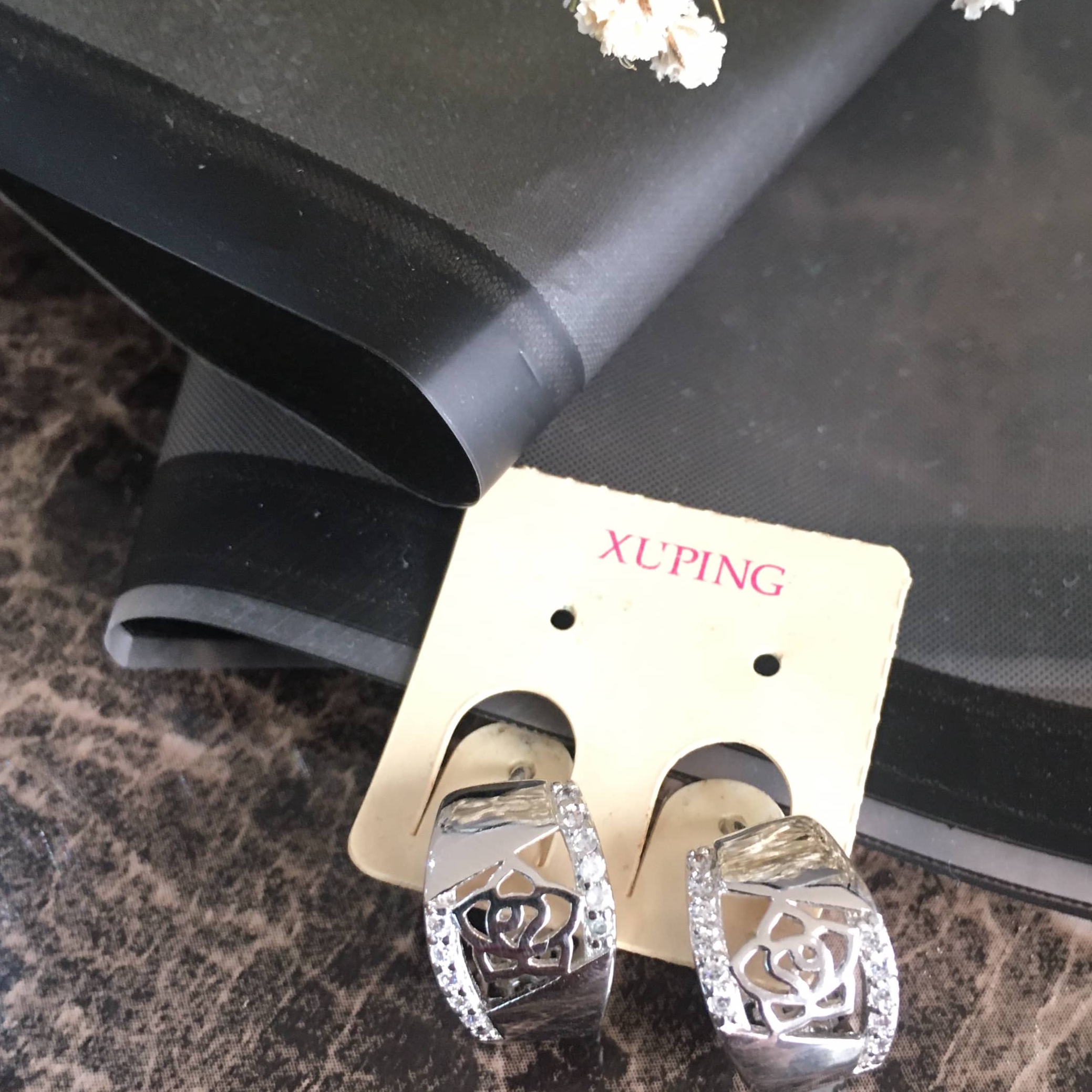 گوشواره ژوپینگ دو طرفه استیل رنگ ثابت