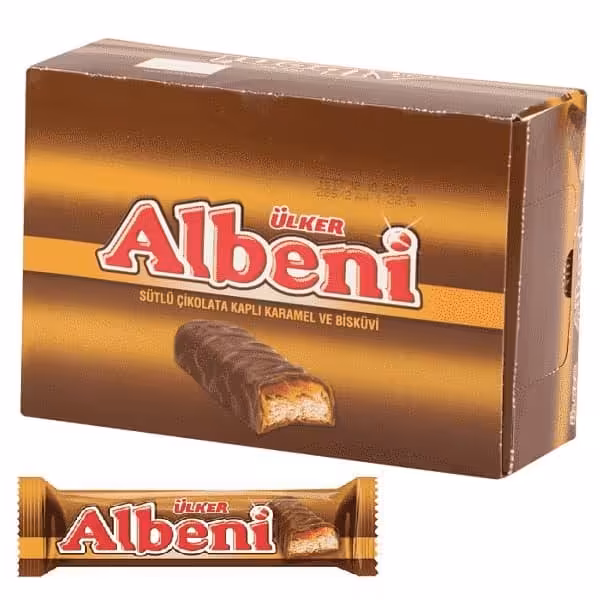 شکلات با یک لایه بیسکوئیت و یک لایه کارامل مخصوص.