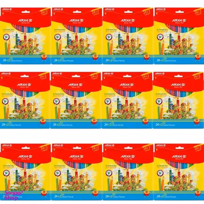 مداد رنگی 26 رنگ آریا مدل 3017 بسته 12 عددی