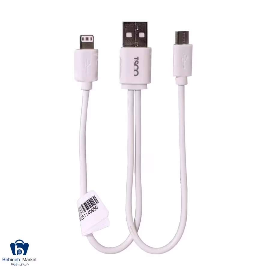 کابل تبدیل USB به microUSB و لایتنینگ تسکو مدل TC A-28