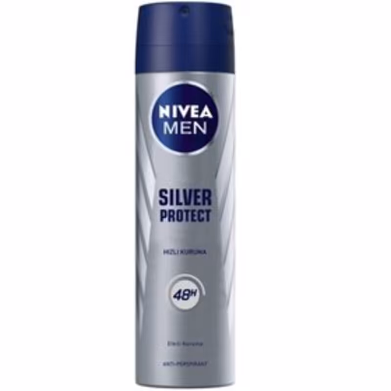 اسپری مردانه نیوا سیلور پروتکت 48 ساعته حجم 150 میل ا Nivea men silver protect 48h spray 150ml