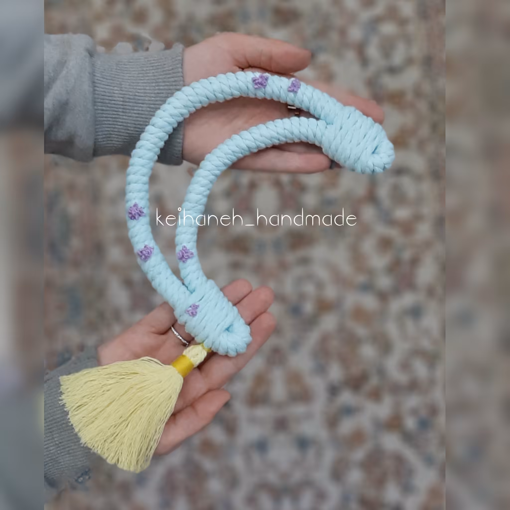 آویز ماهِ مکرومه کیهانه