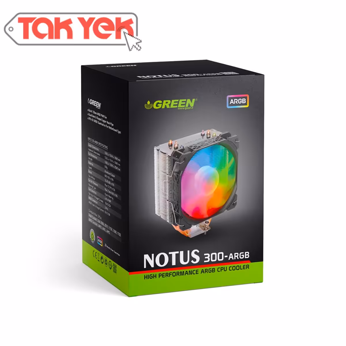 فن سی پی یو گرین GREEN NOTUS – 300 ARGB