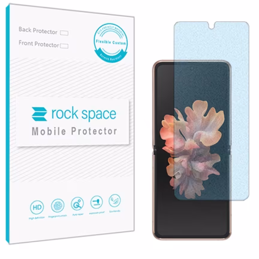  گلس نانو مات بلوکات (ضد اشعه آبی) و ضد ضربه سامسونگ Z Flip 5g برند راک اسپیس 