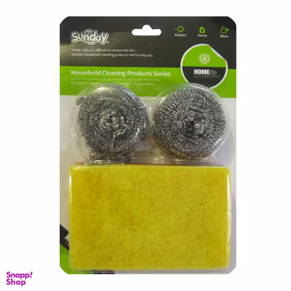 اسکاچ و سیم ظرفشویی هوم اند لایف مدل سان دی مجموعه 6 عددی