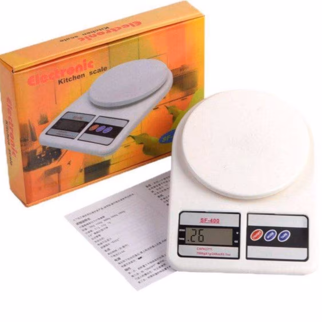  ترازو جعبه زرد  دارای صفحه دیجیتال 