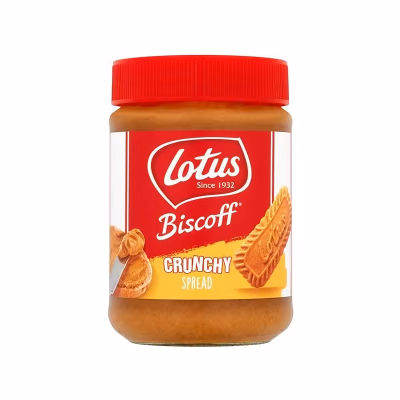 کرم بیسکوئیت 380 گرمی کرانچی بیسکویت لوتوس lotus Biscoff Crunch