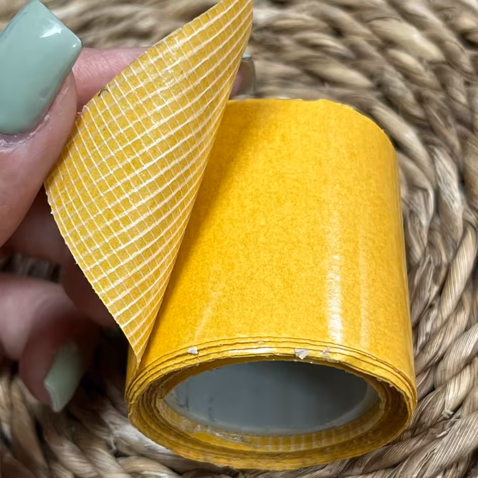 چسب زرد دور نخ دار 3 متری   
