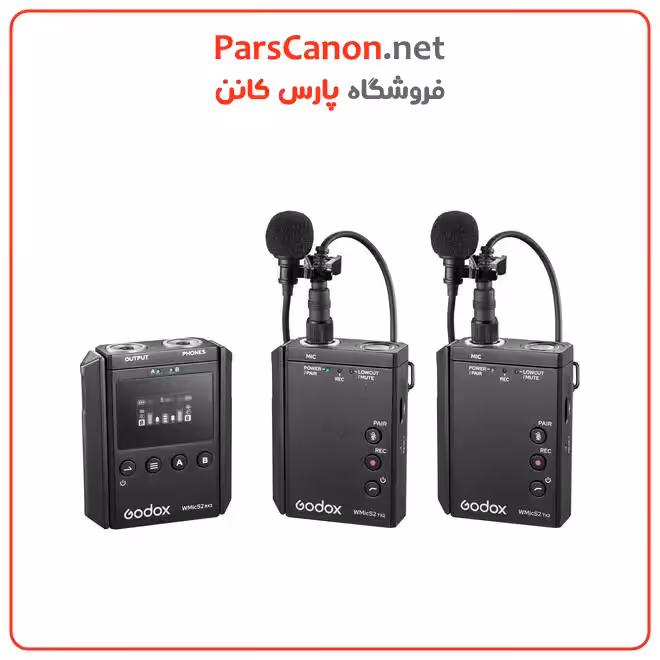 میکروفون گودوکس مدل Godox WMicS2 UHF Compact 2-Person Wireless Microphone